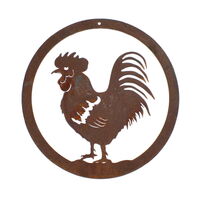 Rooster Round Wall Art 