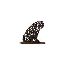 Small Sitting Tiger Stand Garden Art