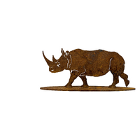 Small Rhinoceros Stand Garden Art