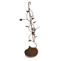 Bird Feeder with Dragonfly Metal Garden Art