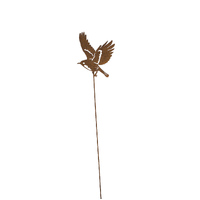 Flying Wren Garden Stake Metal Garden Art